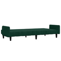 Divano Letto a 2 Posti-Sofa Letto 2 Posti-Daybed Verde Scuro in Velluto 771433