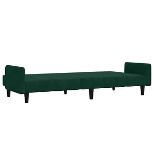 Divano Letto a 2 Posti-Sofa Letto 2 Posti-Daybed Verde Scuro in Velluto 771433
