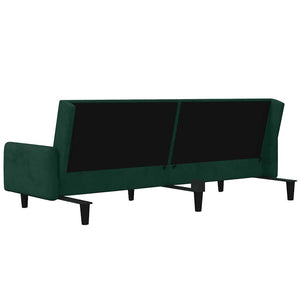 Divano Letto a 2 Posti-Sofa Letto 2 Posti-Daybed Verde Scuro in Velluto 771433