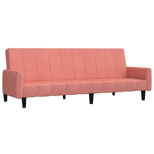 Divano Letto a 2 Posti Rosa in Velluto 375778