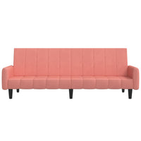 Divano Letto a 2 Posti Rosa in Velluto 375778
