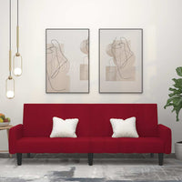 Divano Letto a 2 Posti Rosso Vino in Vellutocod mxl 87517