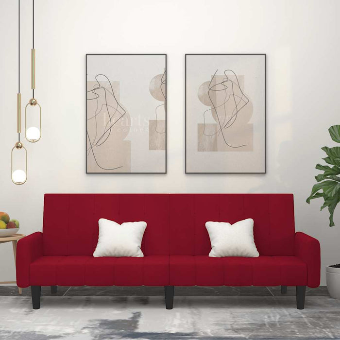Divano Letto a 2 Posti Rosso Vino in Vellutocod mxl 87517