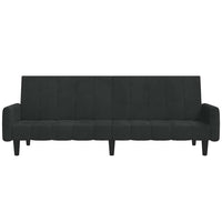 Divano Letto a 2 Posti-Sofa Letto 2 Posti-Daybed Nero in Velluto 641257