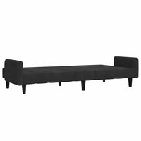 Divano Letto a 2 Posti-Sofa Letto 2 Posti-Daybed Nero in Velluto 641257