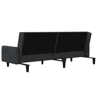 Divano Letto a 2 Posti-Sofa Letto 2 Posti-Daybed Nero in Velluto 641257