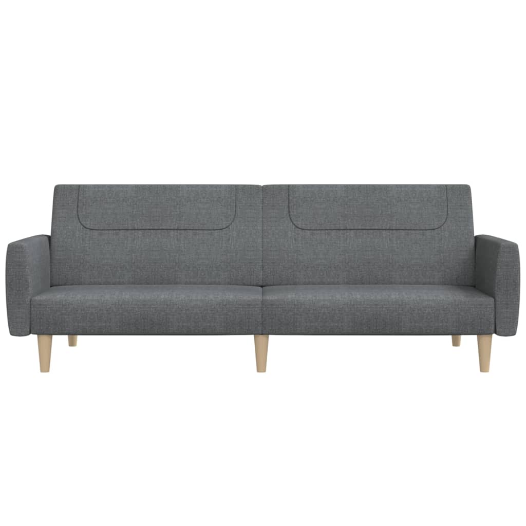 Divano Letto a 2 Posti Grigio Chiaro in Tessuto 375784