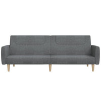 Divano Letto a 2 Posti Grigio Chiaro in Tessuto 375784