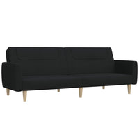 Divano Letto a 2 Posti-Sofa Letto 2 Posti-Daybed Nero in Tessuto 871759