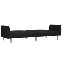 Divano Letto a 2 Posti-Sofa Letto 2 Posti-Daybed Nero in Tessuto 871759