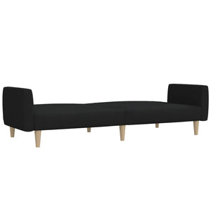 Divano Letto a 2 Posti-Sofa Letto 2 Posti-Daybed Nero in Tessuto 871759