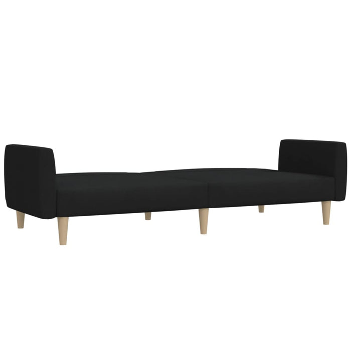 Divano Letto a 2 Posti-Sofa Letto 2 Posti-Daybed Nero in Tessuto 871759