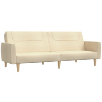 Divano Letto a 2 Posti-Sofa Letto 2 Posti-Daybed Crema in Tessuto 585658