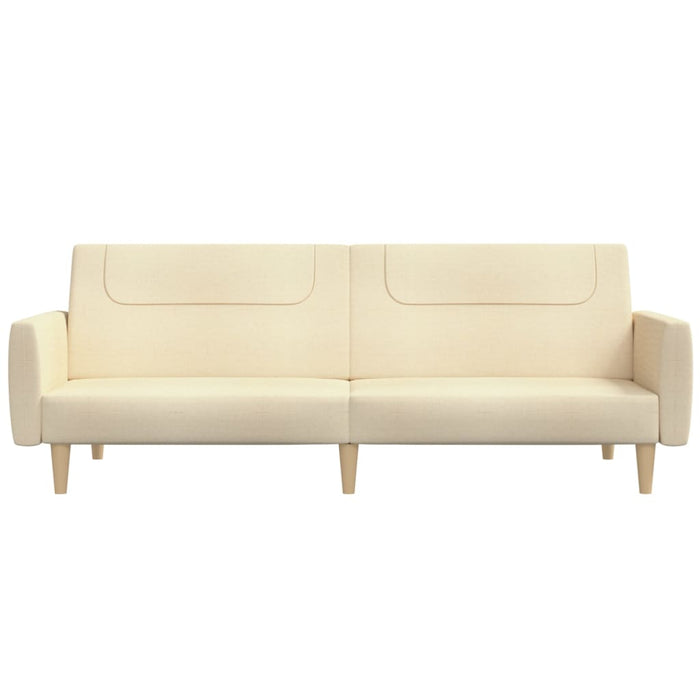 Divano Letto a 2 Posti-Sofa Letto 2 Posti-Daybed Crema in Tessuto 585658