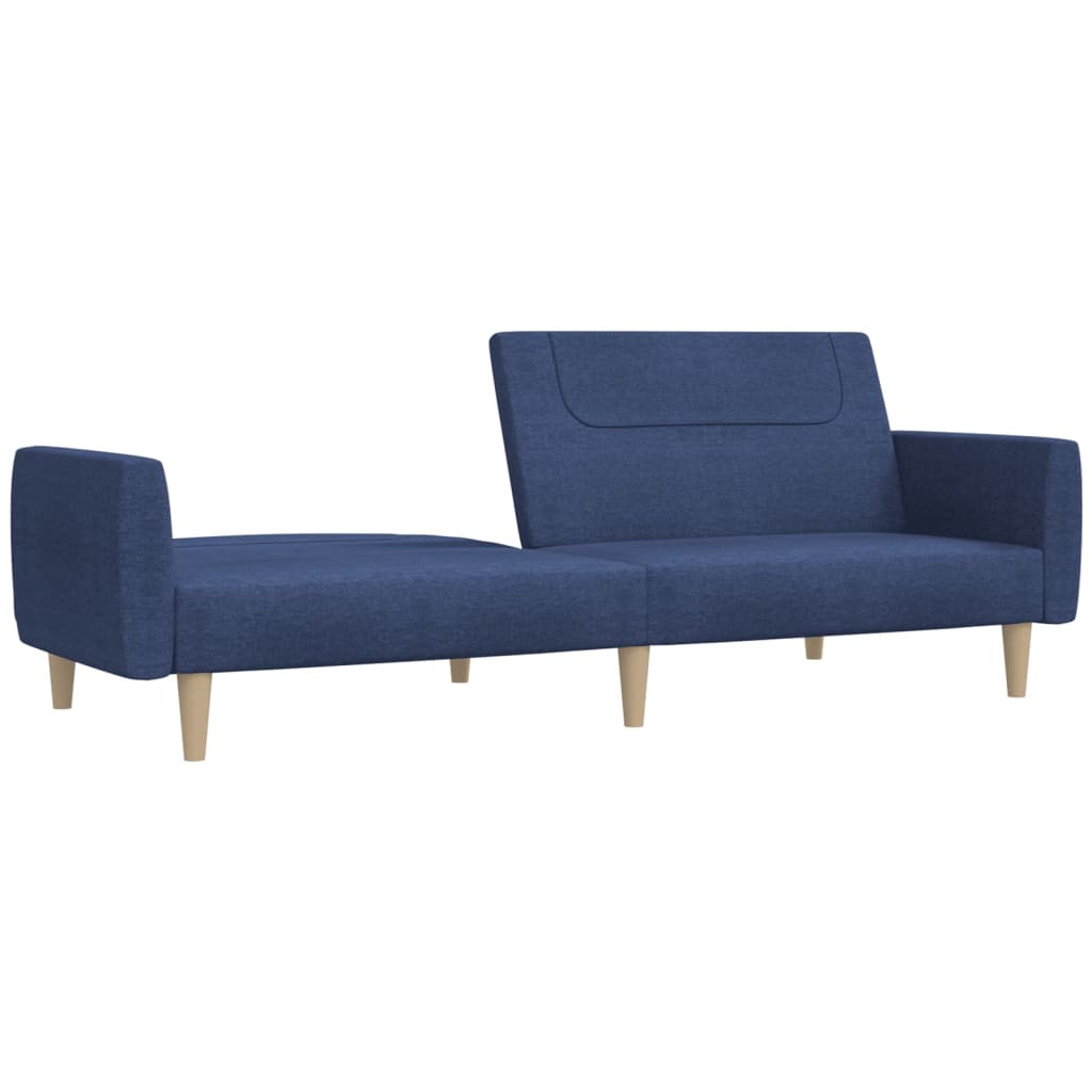 Divano Letto a 2 Posti Blu in Tessuto 375788