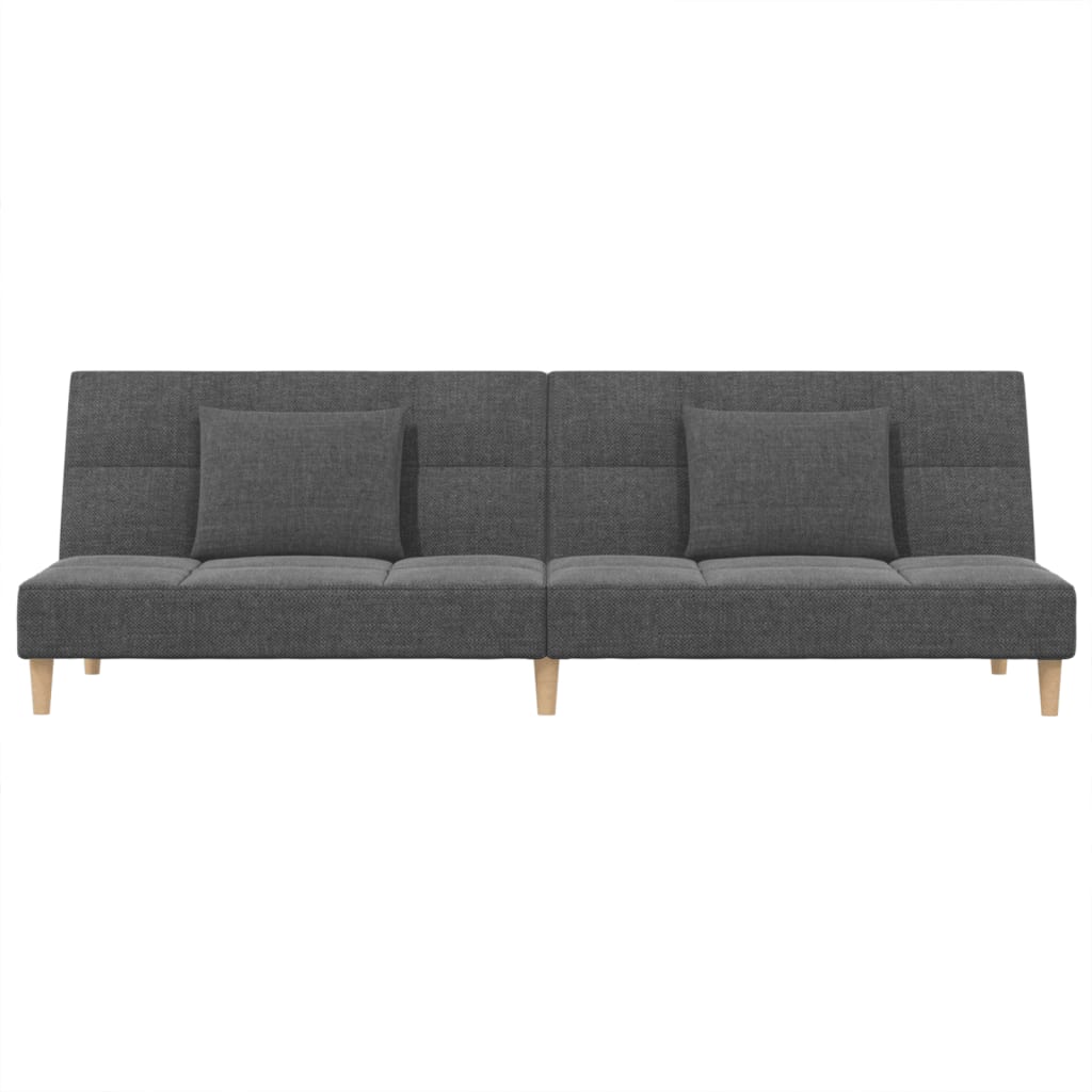Divano Letto a 2 Posti con 2 Cuscini-Sofa Letto 2 Posti-Daybed Grigio Chiaro in Tessuto 909335