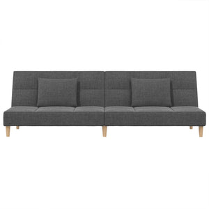 Divano Letto a 2 Posti con 2 Cuscini-Sofa Letto 2 Posti-Daybed Grigio Chiaro in Tessuto 909335