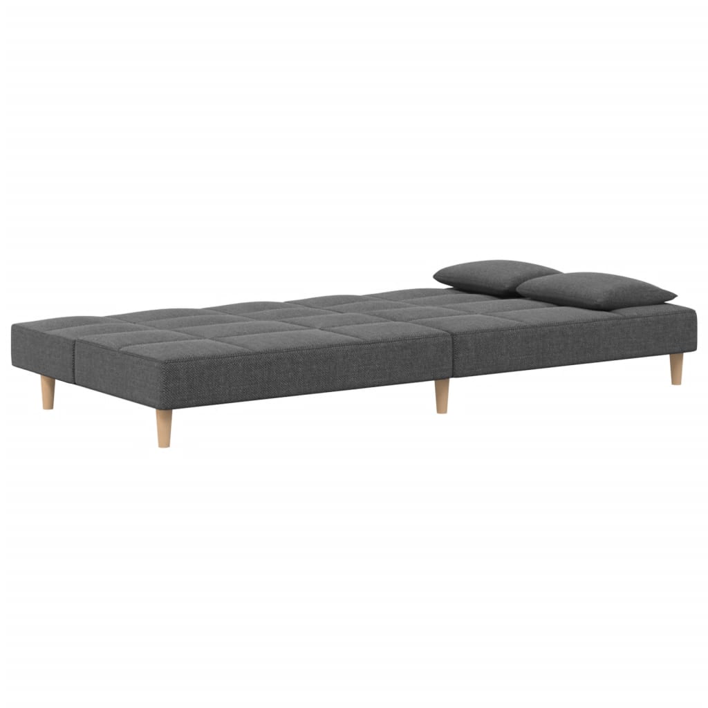 Divano Letto a 2 Posti con 2 Cuscini-Sofa Letto 2 Posti-Daybed Grigio Chiaro in Tessuto 909335