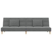 Divano Letto a 2 Posti con 2 Cuscini-Sofa Letto 2 Posti-Daybed Grigio Scuro in Tessuto 442121