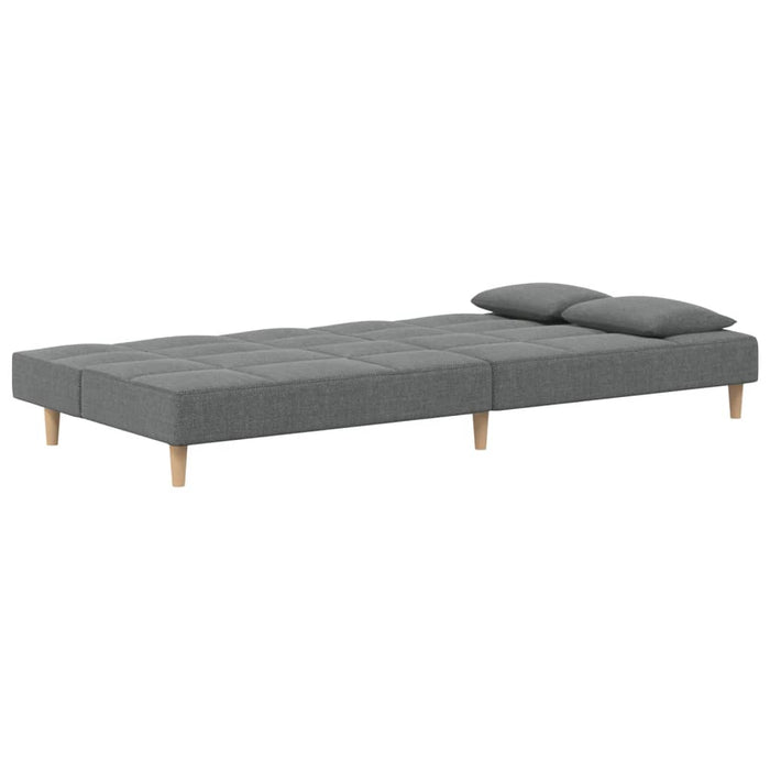 Divano Letto a 2 Posti con 2 Cuscini-Sofa Letto 2 Posti-Daybed Grigio Scuro in Tessuto 442121