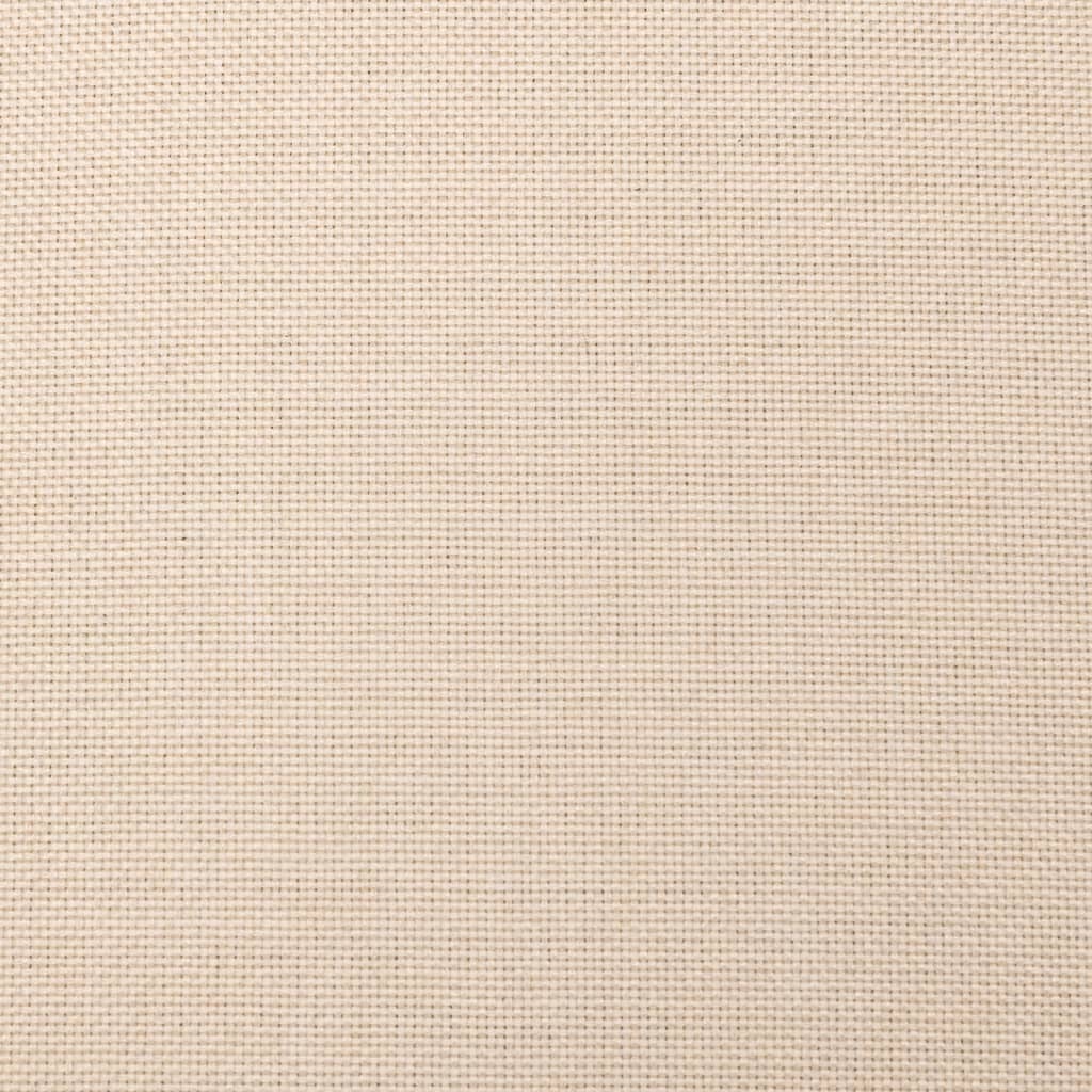 Divano Letto a 2 Posti con 2 Cuscini Crema in Tessuto 375795