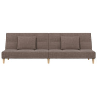 Divano Letto a 2 Posti con 2 Cuscini-Sofa Letto 2 Posti-Daybed Tortora in Tessuto 784707