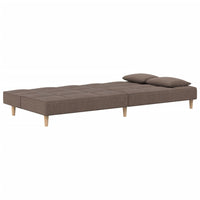 Divano Letto a 2 Posti con 2 Cuscini-Sofa Letto 2 Posti-Daybed Tortora in Tessuto 784707