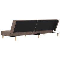 Divano Letto a 2 Posti con 2 Cuscini-Sofa Letto 2 Posti-Daybed Tortora in Tessuto 784707