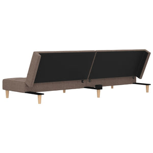 Divano Letto a 2 Posti con 2 Cuscini-Sofa Letto 2 Posti-Daybed Tortora in Tessuto 784707