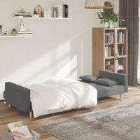 Divano Letto a 2 Posti con 2 Cuscini-Sofa Letto 2 Posti-Daybed Grigio Chiaro in Tessuto 906687