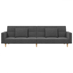 Divano Letto a 2 Posti con 2 Cuscini-Sofa Letto 2 Posti-Daybed Grigio Chiaro in Tessuto 906687