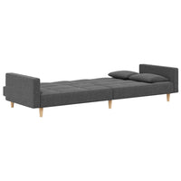 Divano Letto a 2 Posti con 2 Cuscini-Sofa Letto 2 Posti-Daybed Grigio Chiaro in Tessuto 906687