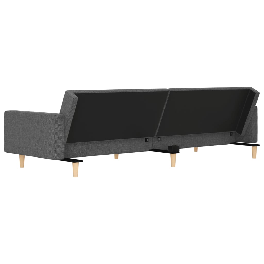 Divano Letto a 2 Posti con 2 Cuscini-Sofa Letto 2 Posti-Daybed Grigio Chiaro in Tessuto 906687