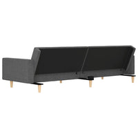 Divano Letto a 2 Posti con 2 Cuscini-Sofa Letto 2 Posti-Daybed Grigio Chiaro in Tessuto 906687