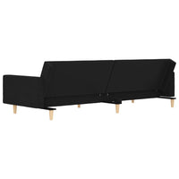 Divano Letto a 2 Posti con 2 Cuscini-Sofa Letto 2 Posti-Daybed Nero in Tessuto 134488