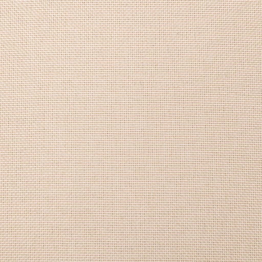 Divano Letto a 2 Posti con 2 Cuscini Crema in Tessuto 375802