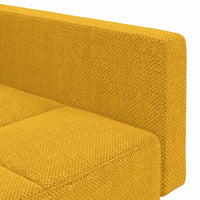 Divano Letto a 2 Posti con 2 Cuscini-Sofa Letto 2 Posti-Daybed Giallo in Tessuto 609662