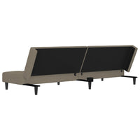 Divano Letto a 2 Posti con 2 Cuscini-Sofa Letto 2 Posti-Daybed Grigio Chiaro in Velluto 471802