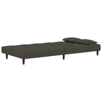Divano Letto a 2 Posti con 2 Cuscini-Sofa Letto 2 Posti-Daybed Grigio Scuro in Velluto 644678