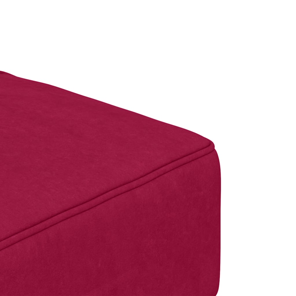 Divano Letto a 2 Posti con 2 Cuscini-Sofa Letto 2 Posti-Daybed Rosso Vino in Velluto 492854
