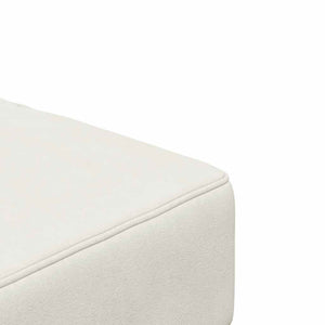 Divano Letto a 2 Posti con 2 Cuscini-Sofa Letto 2 Posti-Daybed Crema in Velluto 915868