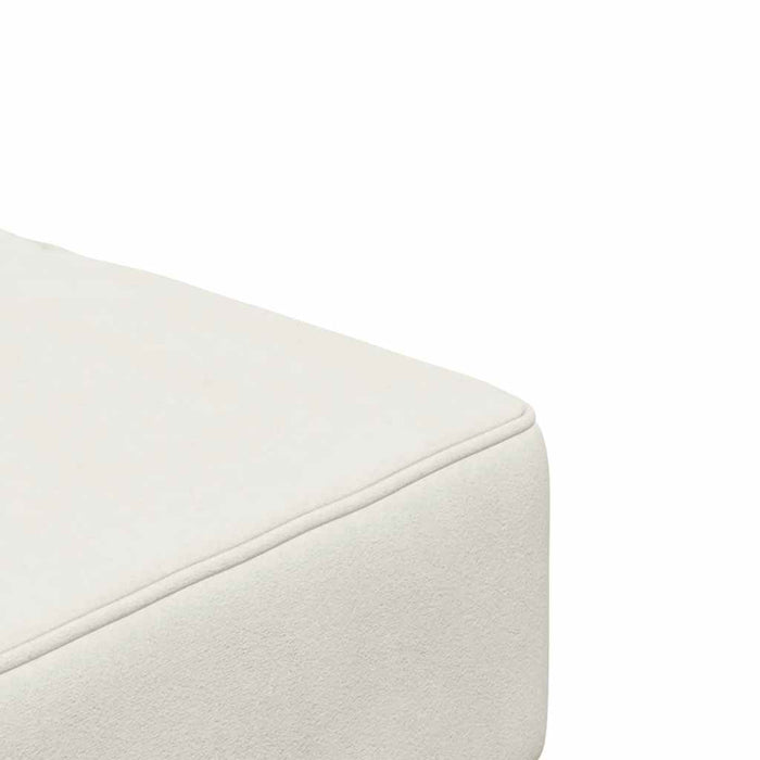 Divano Letto a 2 Posti con 2 Cuscini-Sofa Letto 2 Posti-Daybed Crema in Velluto 915868