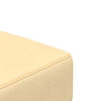 Divano Letto a 2 Posti con 2 Cuscini Crema in Velluto 375814