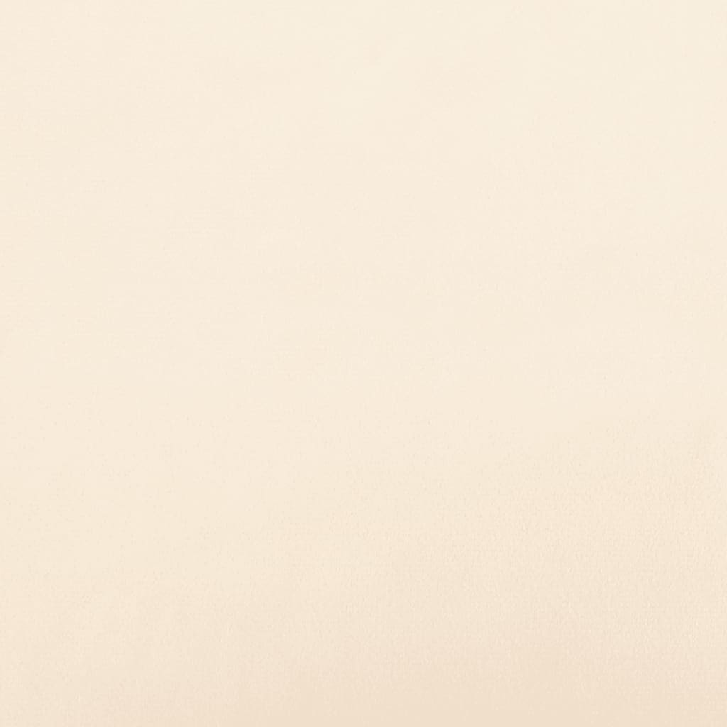 Divano Letto a 2 Posti con 2 Cuscini Crema in Velluto 375823