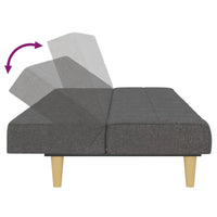 Divano Letto a 2 Posti-Sofa Letto 2 Posti-Daybed Grigio Scuro in Tessuto 882994