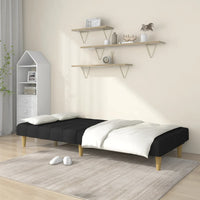 Divano Letto a 2 Posti-Sofa Letto 2 Posti-Daybed Nero in Tessuto 606390