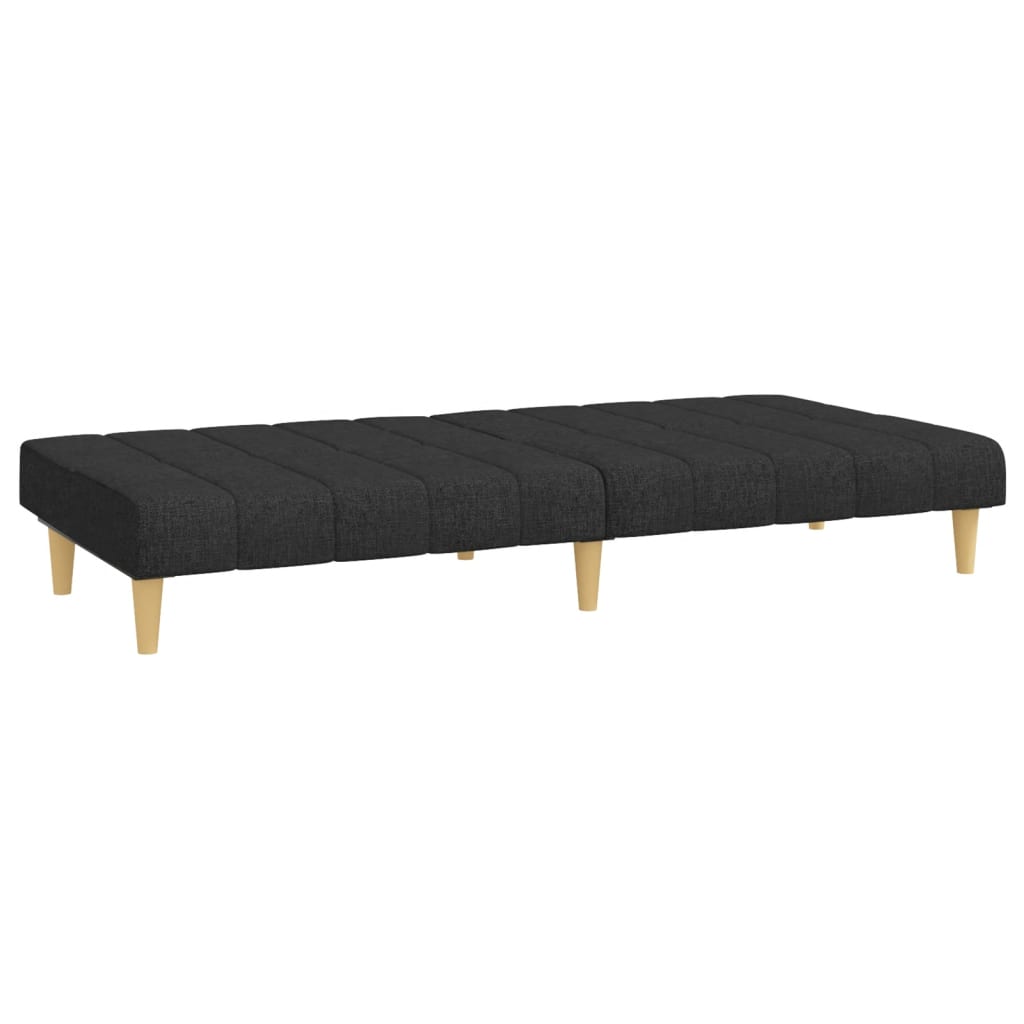 Divano Letto a 2 Posti-Sofa Letto 2 Posti-Daybed Nero in Tessuto 606390