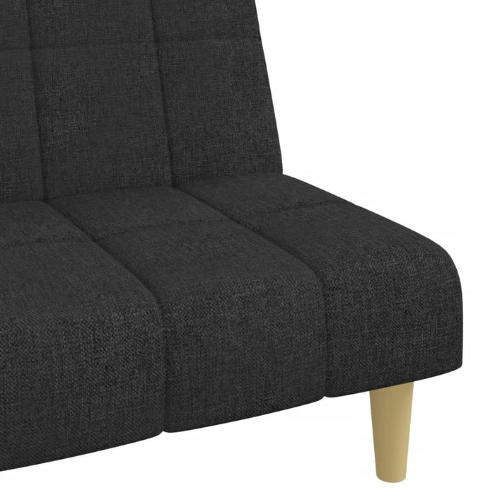 Divano Letto a 2 Posti-Sofa Letto 2 Posti-Daybed Nero in Tessuto 606390
