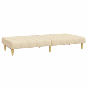 Divano Letto a 2 Posti-Sofa Letto 2 Posti-Daybed Crema in Tessuto 346075