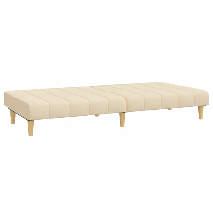 Divano Letto a 2 Posti-Sofa Letto 2 Posti-Daybed Crema in Tessuto 346075
